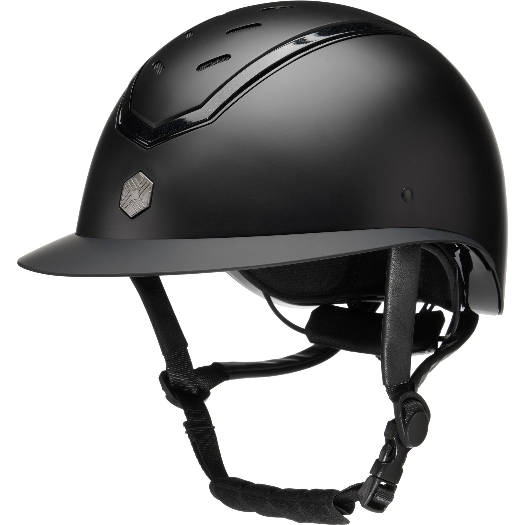 2025 Charles Owen Kylo Wide Peak Riding Helm KYLOW - Black Matte / Black Gloss
